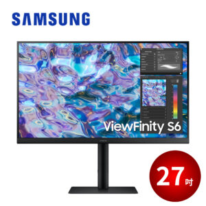 SAMSUNG 27吋 ViewFinity S6 IPS 高解析度平面顯示器 S27B610EQC
