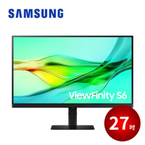 SAMSUNG 27吋 ViewFinity S6 QHD 高解析度平面顯示器 S27D606UAC